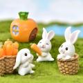 7PCs DIY Mini Miniature Fairy Garden Rabbit Decor Craft Ornament Accessories Sunlight Mall. 