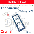For Samsung Galaxy A70 Sim Tray Micro SD Card Slot with Sim Ejector Pin Replacement Part. 