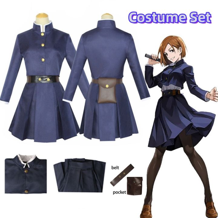 Anime%20Jujutsu%20Kaisen%20Cosplay%20Costume%20Kugisaki%20Nobara%20Tatoo%20Girls%20Women%20Dress%20Uniform%20Full%20Set%20-%20Image%205