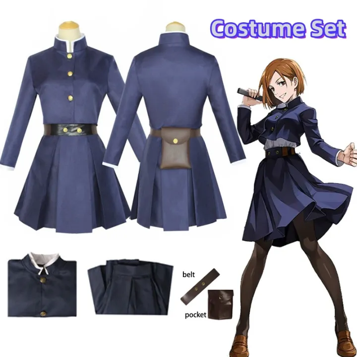 Anime%20Jujutsu%20Kaisen%20Cosplay%20Costume%20Kugisaki%20Nobara%20Tatoo%20Girls%20Women%20Dress%20Uniform%20Full%20Set%20-%20Image%205