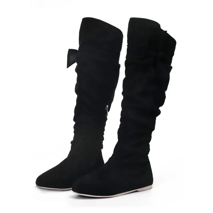 Women's%20Ladies%20Fashion%20Casual%20Beautiful%20Knotted%20Knee-high%20Long%20Boots%20Flat%20Shoes%20Women's%20Korean%20Style%20Fashion%20Platform%20Martin%20Boots%20Ankle%20Lace%20%20Boots%20Black%20-%20Image%205