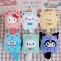 Cute Sanrio Plush Toys Cute Kuromi Melody Plushie Keychain Home Decor Stuffed Pp Cotton Doll Sanrio Accessories for Girl.