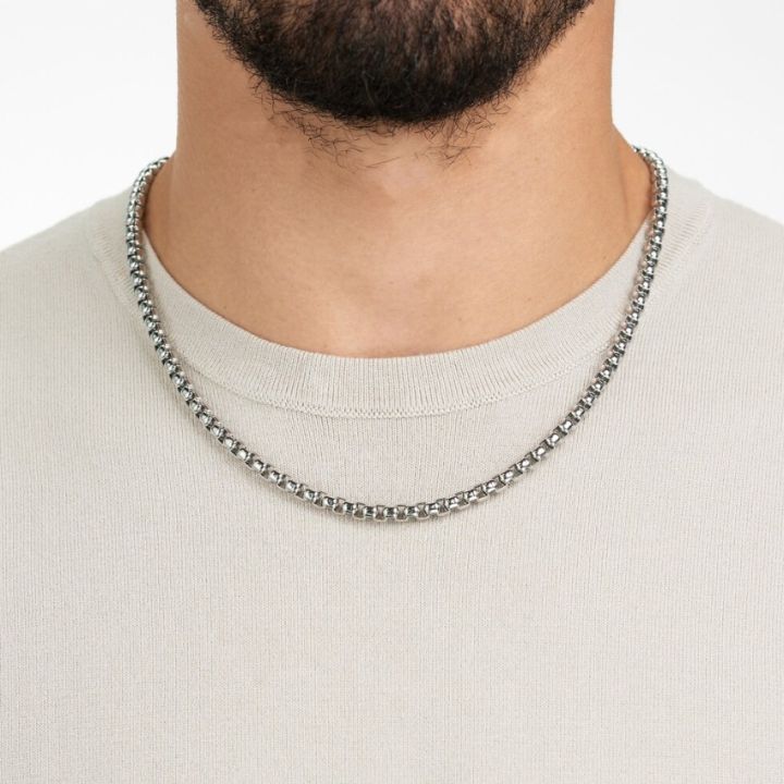New%202024%20Stainless%20Steel%20Box%20Chain%20Necklace%20For%20Men%20-%20Image%204