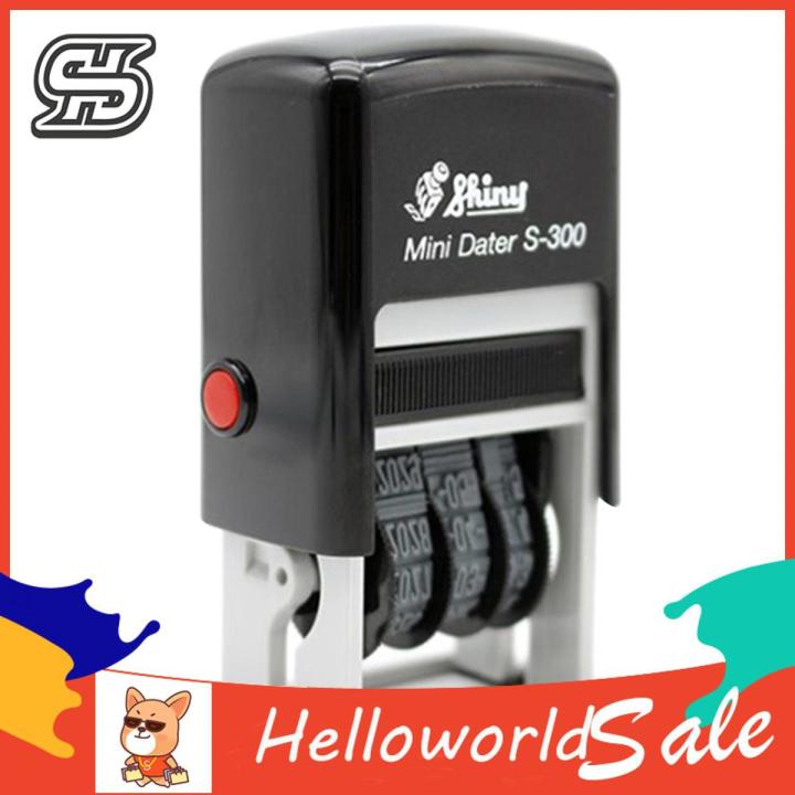 【Fashion】HelloWorld Date Stamp Office School Self Inking Stamp