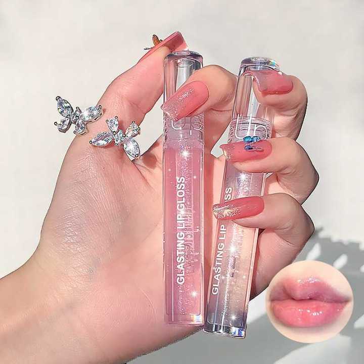 Makeup Lip Gloss Moisturize Transparent Liquid Lipstick Gloss Universal Lip Luminizer Glitter Plump High-shine LipGloss