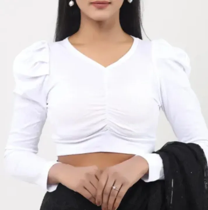 Cotton%20Slim%20Fit%20Crop%20Top%20short%20body%20full%20Sleeves%20blouses%20for%20Women%20and%20girls%20-%20Image%203