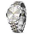 OLEVS  9931 Quartz Watch for Men Solid Stainless Steel Strap Rhombus Design Fashion Wristwatch Men's Waterproof Watch. 