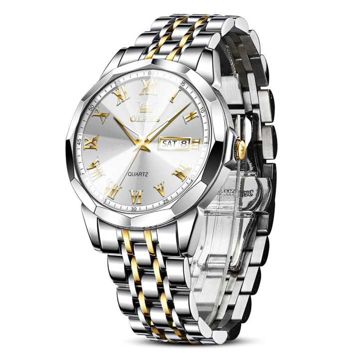 OLEVS%20%209931%20Quartz%20Watch%20for%20Men%20Solid%20Stainless%20Steel%20Strap%20Rhombus%20Design%20Fashion%20Wristwatch%20Men's%20Waterproof%20Watch%20-%20Image%207