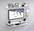 TV Entertainment Unit/TV Cabinet/Wall Mounted TV Unit/TV Stand for Wall/TV Stand Unit Wall Shelf for Home Living Room(White). 