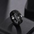 Fashion Charm Jewelry Ring Men Black Stainless Steel Rings.