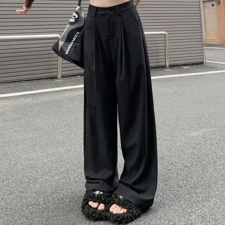 QWEEK%20Elegant%20Baggy%20Gray%20Suits%20Pants%20Woman%20Oversized%20Office%20Ladies%20Casual%20Korean%20Fashion%20Classical%20Trousers%20High%20Waist%20Summer%20-%20Image%202