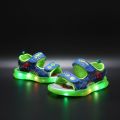 Disney Marvel Boys Girls Spider-Man Princess Led Light Up Luminous Sports Sandals Summer Kids Sandals Non-slip Toddler Shoes.