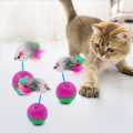 Pet Cat Toy Mimi Favorite Fur Mouse Tumbler Kitten Cat Toys Plastic Feather Play Balls for Catch Cats Supplies. 