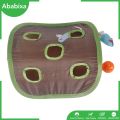 Mouse Hunt Cat Mice Toy Hide & Seek Game Pop-up Collapsible Puzzle Exercise Toy 9 Holes Mouse Hunt with Bell-ball (Mouse hunt).