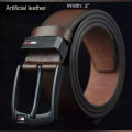 Stylish chocolate artificial leather belt for men - Belt For Men.