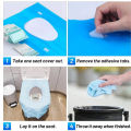 10 PCS Travel Disposable Paper Toilet Seat Cover Protector Camping Bathroom Accessory Mat Biodegradable Pad Cushion Tandas.
