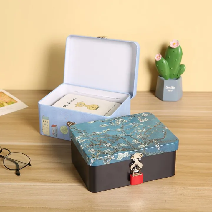 Retro%20tinplate%20box%20with%20lock%20key%20desktop%20storage%20box%20cosmetics%20document%20storage%20household%20jewelry%20empty%20box%20-%20Image%202