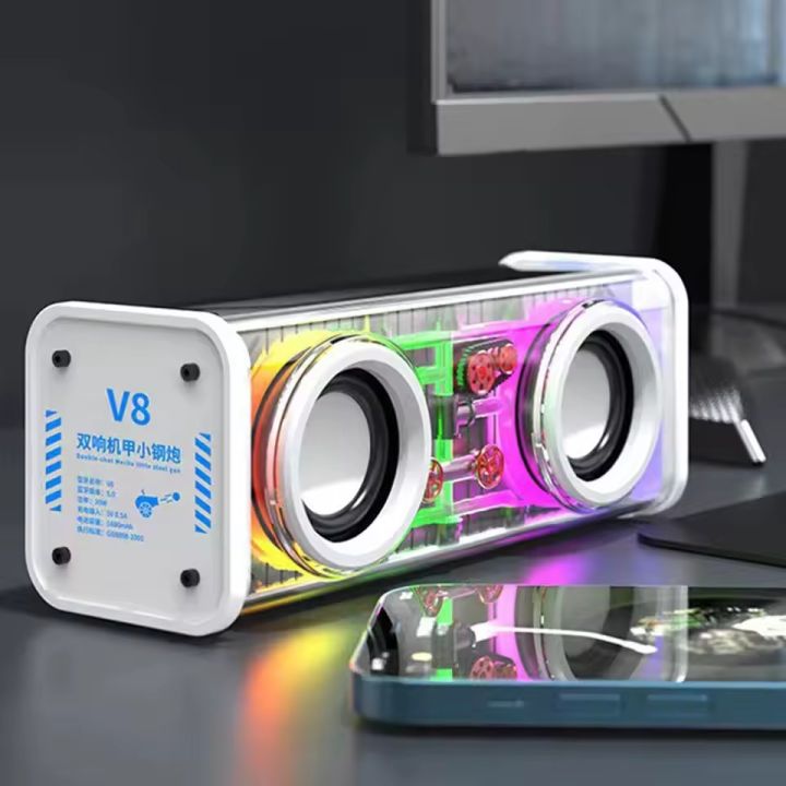V8%20Transparent%20Mecha%20Speaker%20Subwoofer%20Wireless%20Bluetooth%20RGB%20TWS%20Speaker%20-%20Image%203