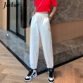Jielur Candy Color Orange Pink Gray Sports Pants Female Street Leisure BF Harem Pants S-XL Autumn Women Sweatpants BQ. 