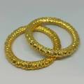 Gold Plated Bangles 2 Pics Set (Bala) - Golden - Bangles.
