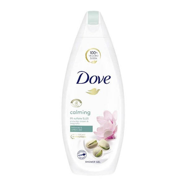 International European product skin care Dove Calming shower gel used ...