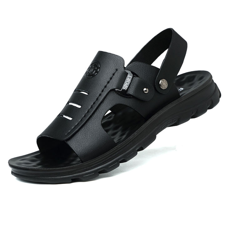 Playboy%20cow%20men's%20sandals%20summer%20cowhide%20slippers%20men's%20non-slip%20beach%20shoes%20sandals%20sandals%20men's%20one-piece%20dropshipping%20-%20Image%205