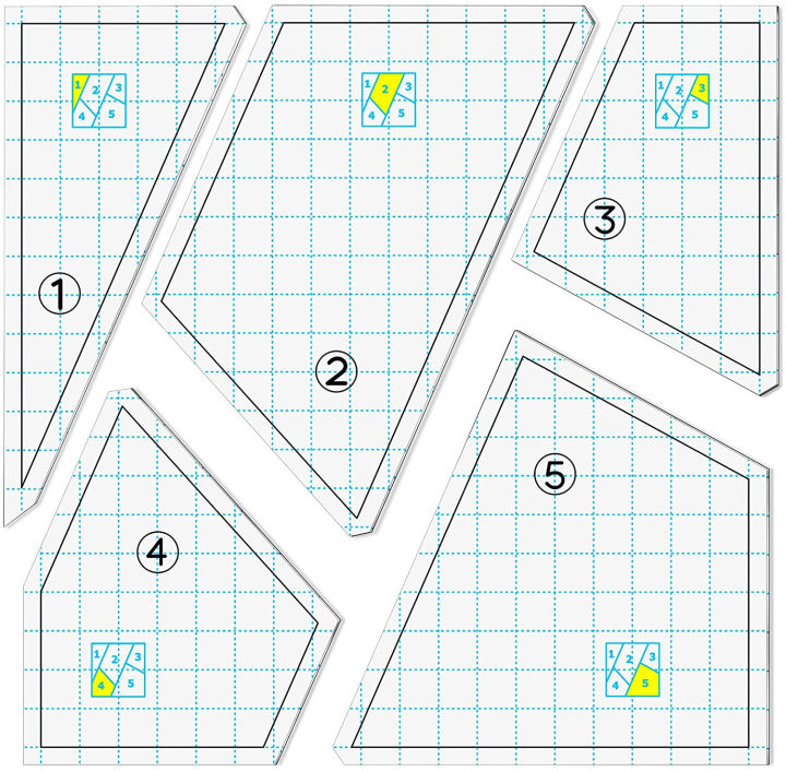 White%20Quilting%20Cutting%20Template%20Measurement%20Accuracy%20Acrylic%2024cm%20Acrylic%20Sewing%20Ruler%20Acrylic%20Quilt%20Templates%20for%20Home%20-%20Image%202