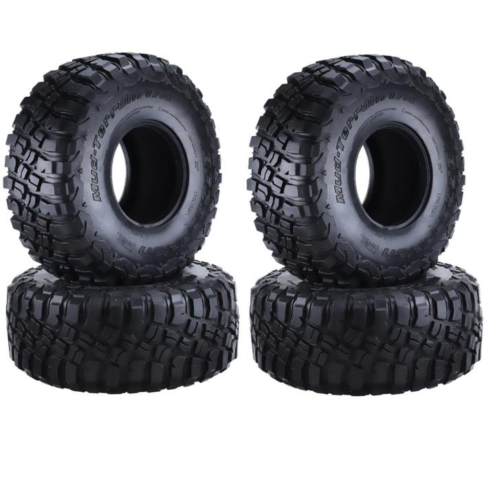 4PCS 120mm Mud Grappler Rubber Tyre Wheel Tires for 1/10