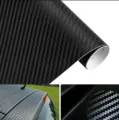 2 Pcs Sticker Black Carbon Fiber (18"×3" )Vinyl Wrap Texture 3D self adhesive DIY Decor Bike ,Motorcycle,Car stickers.