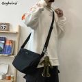 Crossbody Bags Men Simple Large Capacity Retro Solid Zipper Students Harajuku College Bookbag Mens Handbags Shoulder Oxford Chic. 