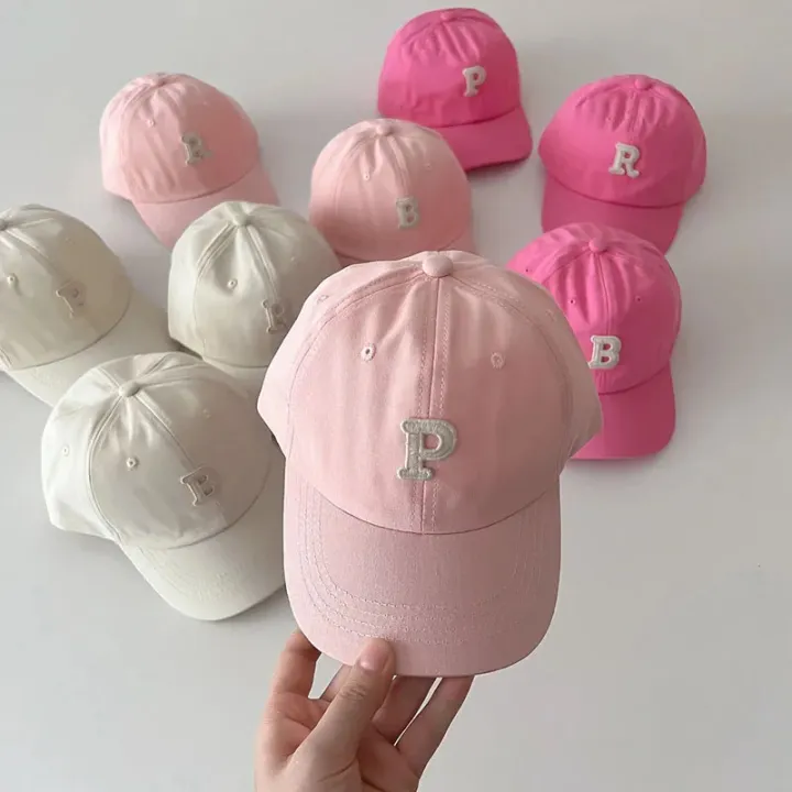 Pink%20Series%20Children%20Baseball%20Hat%20Fashion%20RP%20Letter%20Kids%20Peaked%20Cap%20Solid%20Color%20Cotton%20Outdoor%20Sun%20Visors%20Boy%20Girl%20Summer%20Bonnet%20-%20Image%202