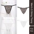3 Pieces Men’s Low Rise Briefs Underwear Panties T-shaped Back pants Micro Thongs Underpants Lingerie Stylish & Fashionable Seductive T-Back Panties For Mans From Shilpiana By (Red, Black, White, Purple, Pink, Printed - Free Size).