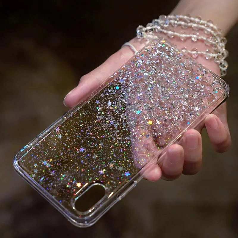 XINYEXIN Cover Glitter Per Oppo A79 5G / OnePlus Nord N30 SE - Custodia Bling Ultrasottile Con Diamanti E Adesivi, Antiurto, Rosa Oro