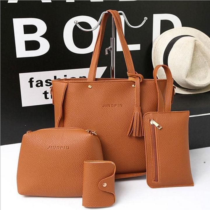 (New)4pc%20Women%20Emboed%20Leather%20Handbag%20Lady%20Houlder%20Bag%20Tote%20Pure%20Meenger%20atchel%20et%20-%20Image%207