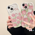 Fresh Tulip Phone Case Compatible For IPhone 11 14 13 12 Pro Max XR X XS Max 7 6 8 6s Plus SE 2020 Cute Sweet Bunny Flower Shockproof 3D Wavy Curved Edge Soft Cartoon Cover.