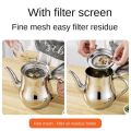 Strainer oiler stainless steel household leak-proof hip flask ounce pot pour oil bottle kitchen supplies oil cans seasoning jars. 