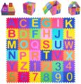 36Pcs Puzzle Mat Children Alphabet Numbers Puzzles Crawling Foam Floor Mat Education Toy Interactive Toy, Brain Teaser, Kids'.