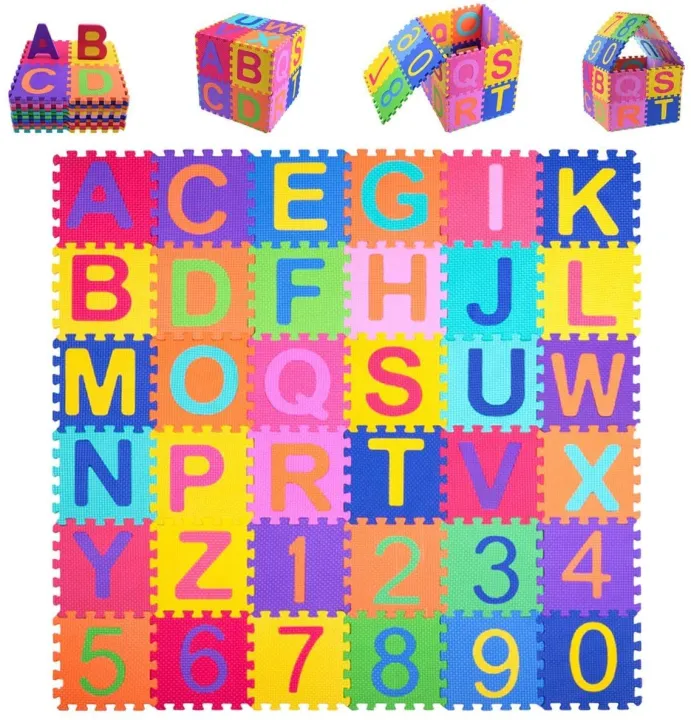 36Pcs%20Puzzle%20Mat%20Children%20Alphabet%20Numbers%20Puzzles%20Crawling%20Foam%20Floor%20Mat%20Education%20Toy%20Interactive%20Toy,%20Brain%20Teaser,%20Kids'%20-%20Image%203