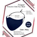 Fashionable 3 Layer Reusable Cloth Fabric Face Mask. 
