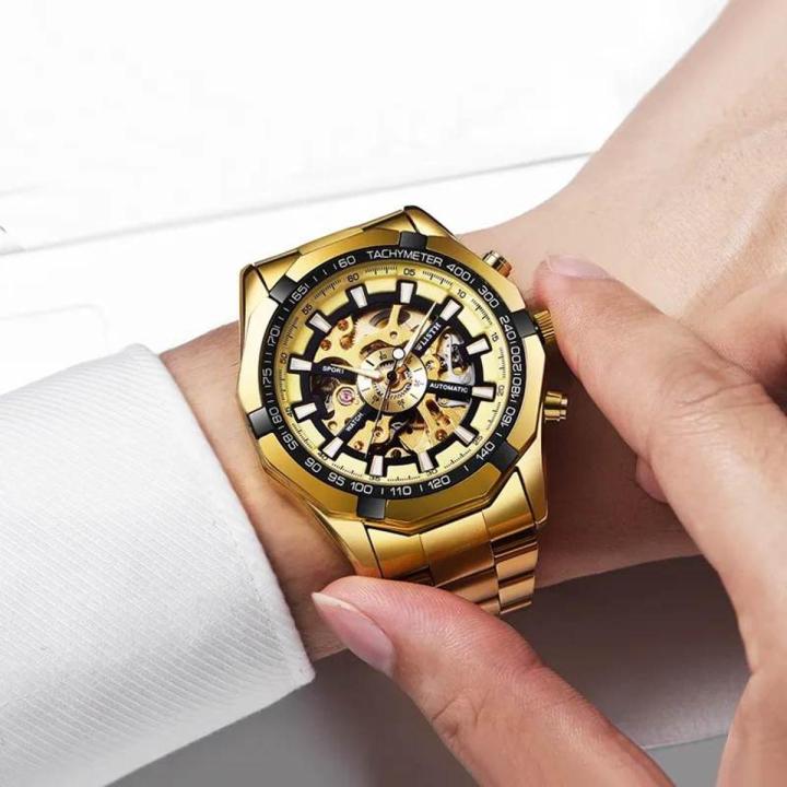 2023 New Golden Watches Top Luxury Brand Men's Sports Automatic Skeleton Man WINNER BEST SELLING Classic Mechanical Watches -Watch - Curren Watch For Men