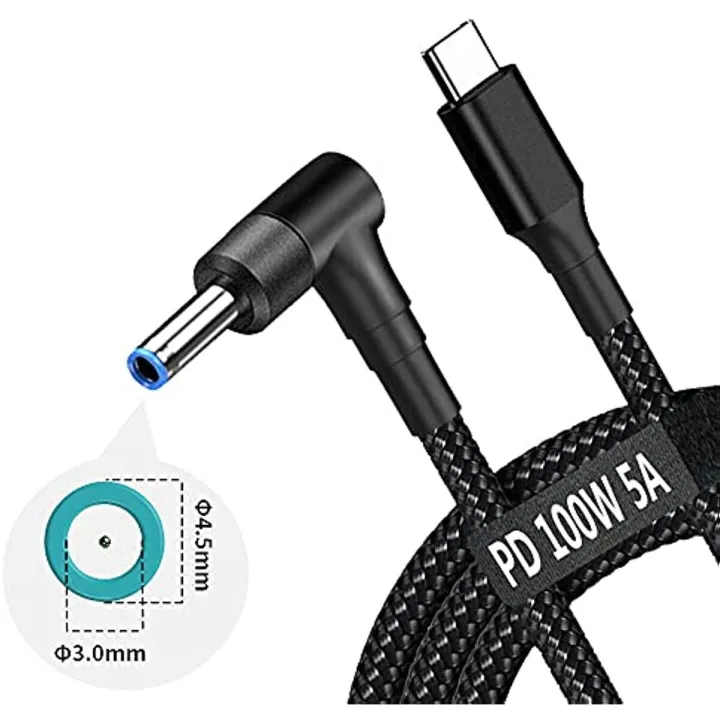 USB%20C%20to%20DC%204.5%20x%203.0mm%20Laptop%20Charging%20Cable%20Adapter%20Converter%20100W%20PD%20Power%20Charger%20Supply%20Extension%20Cord%20for%20HP%20Notebook%20-%20Image%207