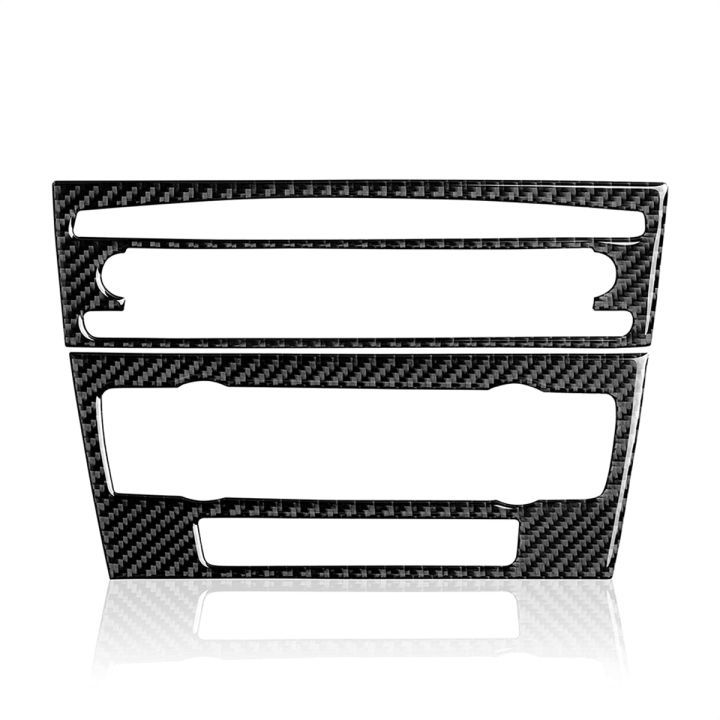 Car CD Control Console Panel Sticker Carbon Fiber Decal Trim Cover for - 3 Series E90 E92 E93 2005-2012 Accessories