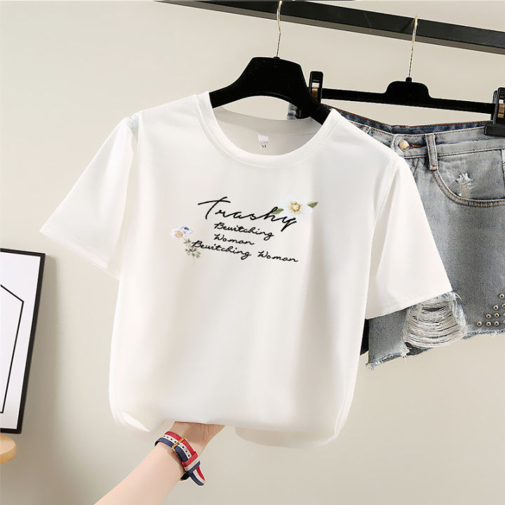 Summer%20New%20Short%20Sleeve%20T%20T-shirt%20Women's%20Korean-Style%20plus%20Size%20Women's%20Clothing%20Student%20Casual%20Top%20-%20Image%209