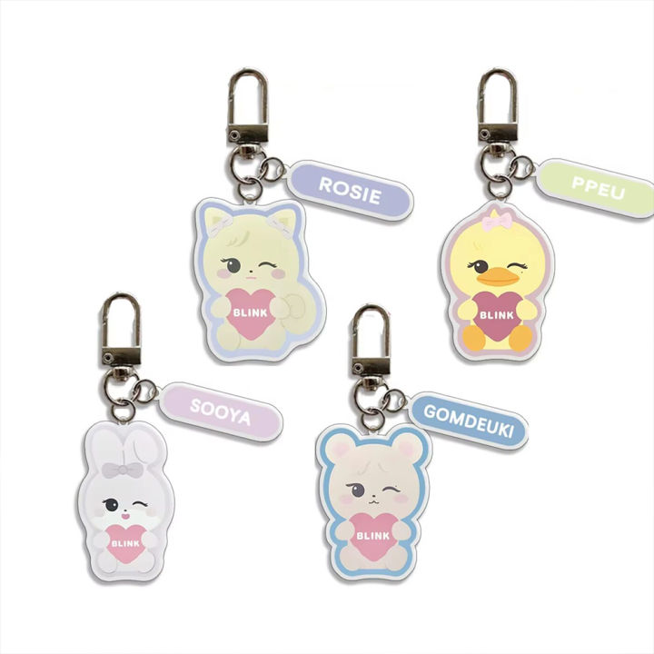 BLACKPINK%20Cartoon%20Character%20Deadline%20Keychains%20Sooya%20Gomdeuki%20Rosie%20Ppeu%20Fashion%20Bag%20Pendant%20Jewelry%20-%20Image%202