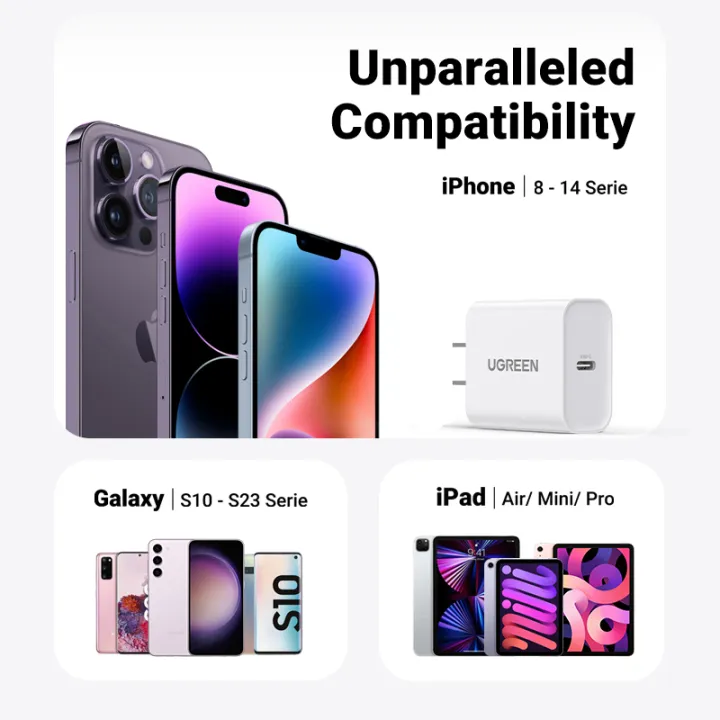 UGREEN%2020W%20USB%20C%20Fast%20Wall%20Charger%20Adapter%20for%20iPhone%2012%20Mini%2012%20Pro%20Max%20SE%2011%20Pro%20Max%20XR%208%20Plus%20Pixel%20Samsung%20Galaxy%20S10%20S9%20LG%20iPad%20Pro%20-%20Image%204