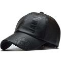 Pu Leathe Letter Printing Baseball Caps Spring and Autumn Outdoor Adjustable Casual Hats Sunscreen Hat.