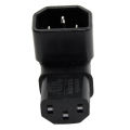IEC Male C14 to Up Right Angled 90 Degree IEC Female C13 Power Extension Adapter with 18cm IEC 320 90 Degree C13 3 Pin Female to C14 3 Pin Male PDU Power Supply Extension Cord.