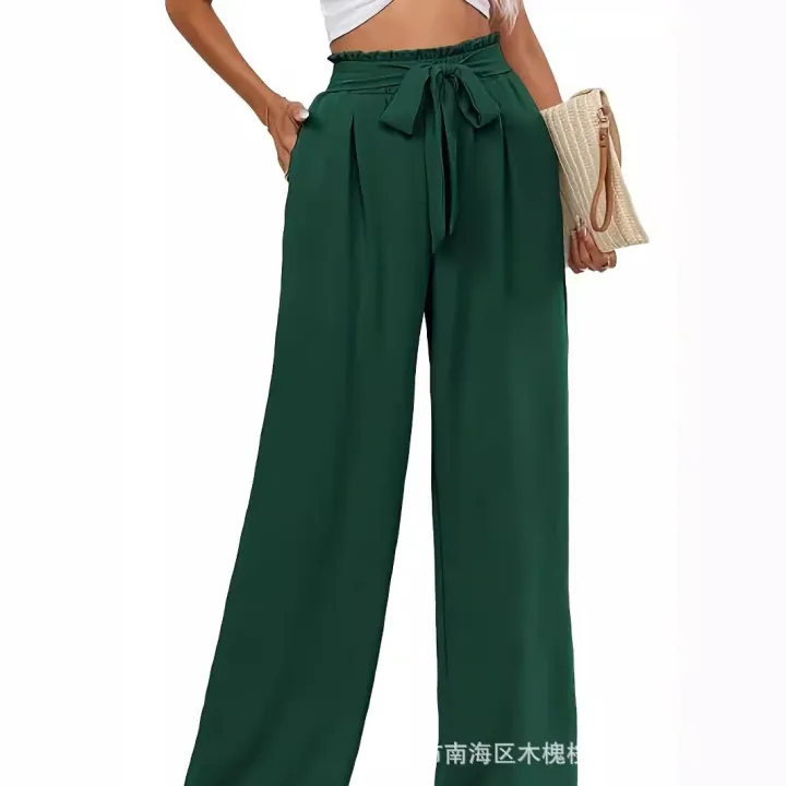 2024%20Amazon%20cross-border%20foreign%20trade%20summer%20new%20women's%20high-waisted%20loose%20fashion%20casual%20comfortable%20wide-leg%20pants%20trousers%20-%20Image%204