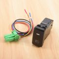 Auto Retrofit Switch Waterproof Toggle Switch Fog Lamp Switch With 4 Line For Toyota Lexus White Light.
