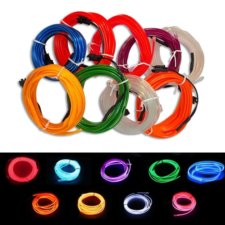 Strip Line Lights Car Interior Lighting Auto Door USB LED Wire Rope Flexible Neon with 12V Decorative Lamp Multi Color Option
